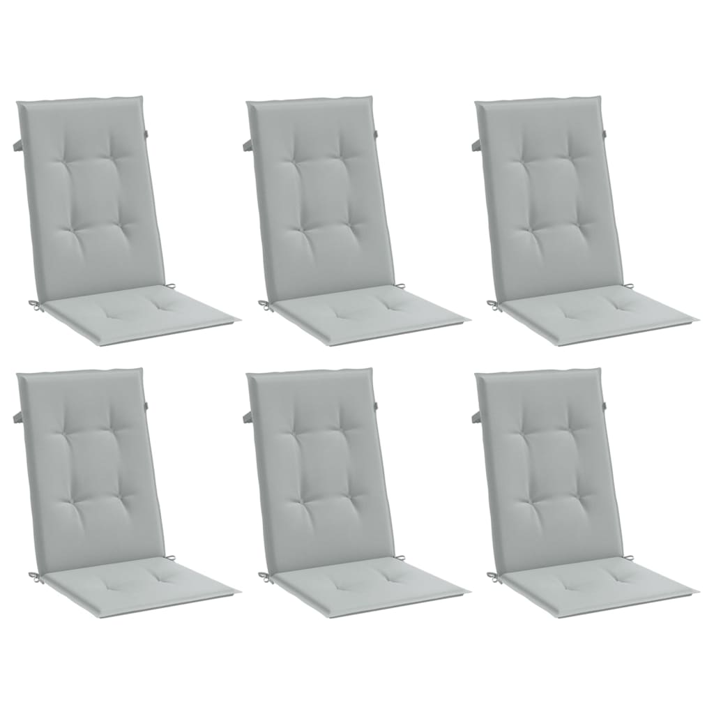 Cuscini Sedia Schiena Alta 6 Grigio Mélange 120x50x4 Tessuto | homemem39