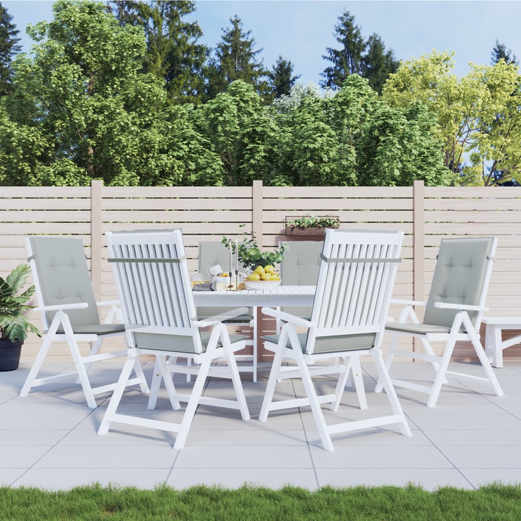 Cuscini Sedia Schiena Alta 6 Grigio Mélange 120x50x4 Tessuto | homemem39