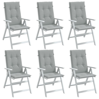 Cuscini Sedia Schiena Alta 6 Grigio Mélange 120x50x4 Tessuto | homemem39