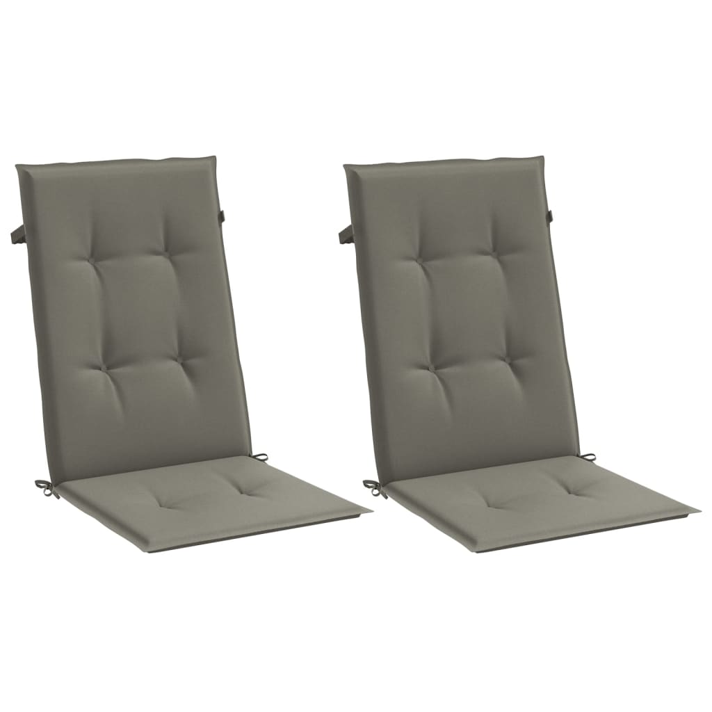 Cuscini Sedia Schiena Alta 2 Grigio Mélange 120x50x4 Tessuto | homemem39