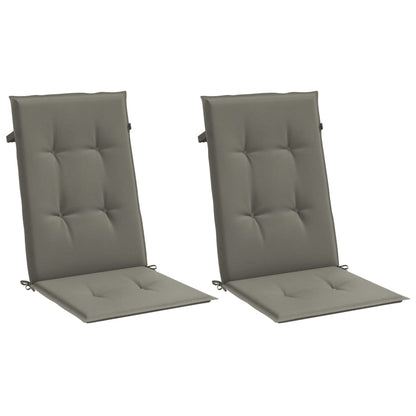 Cuscini Sedia Schiena Alta 2 Grigio Mélange 120x50x4 Tessuto | homemem39