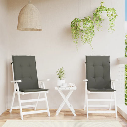 Cuscini Sedia Schiena Alta 2 Grigio Mélange 120x50x4 Tessuto | homemem39