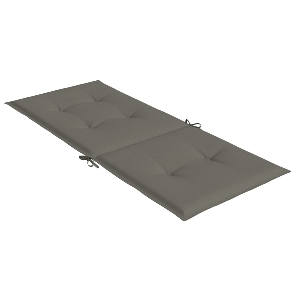 Cuscini Sedia Schiena Alta 2 Grigio Mélange 120x50x4 Tessuto | homemem39
