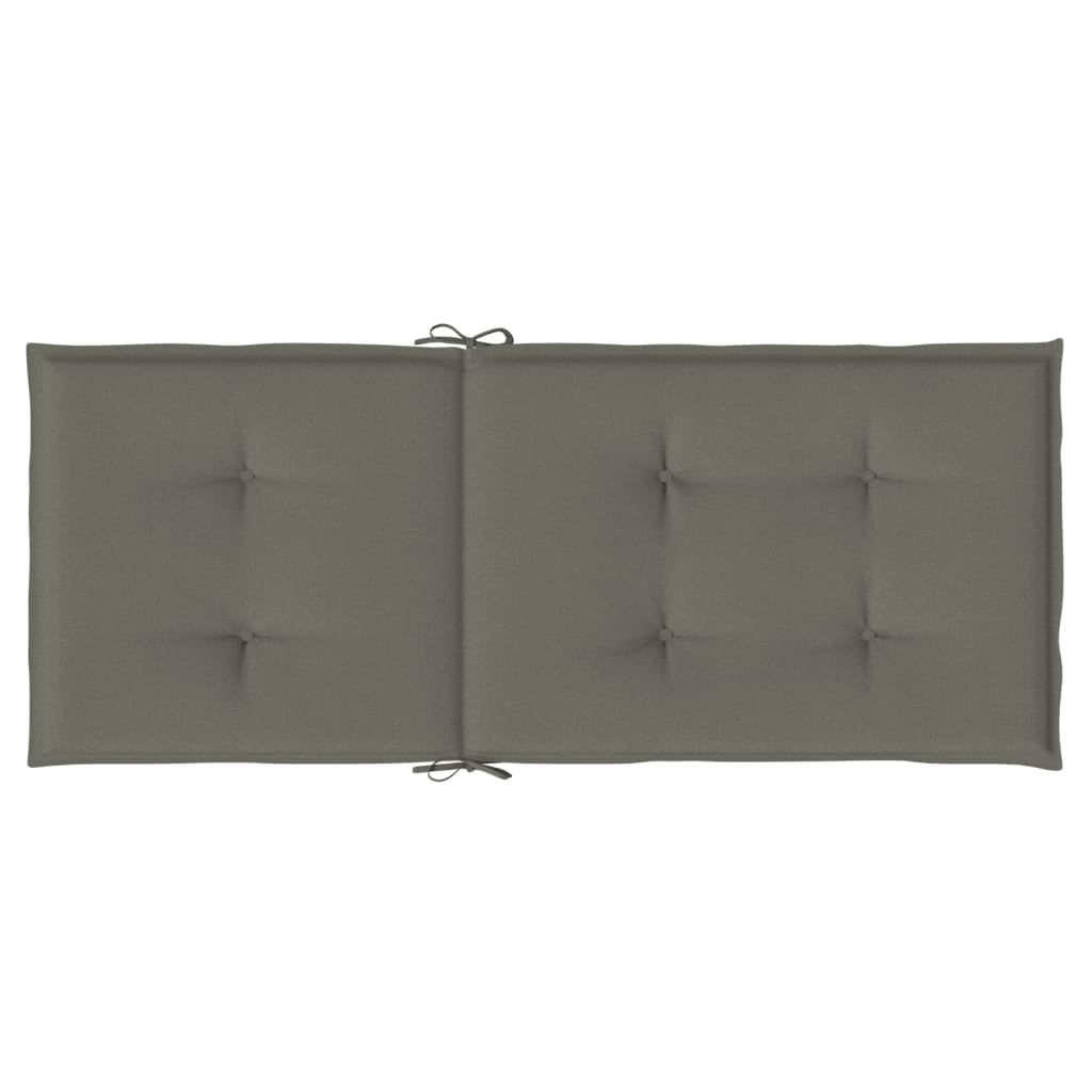Cuscini Sedia Schiena Alta 2 Grigio Mélange 120x50x4 Tessuto | homemem39