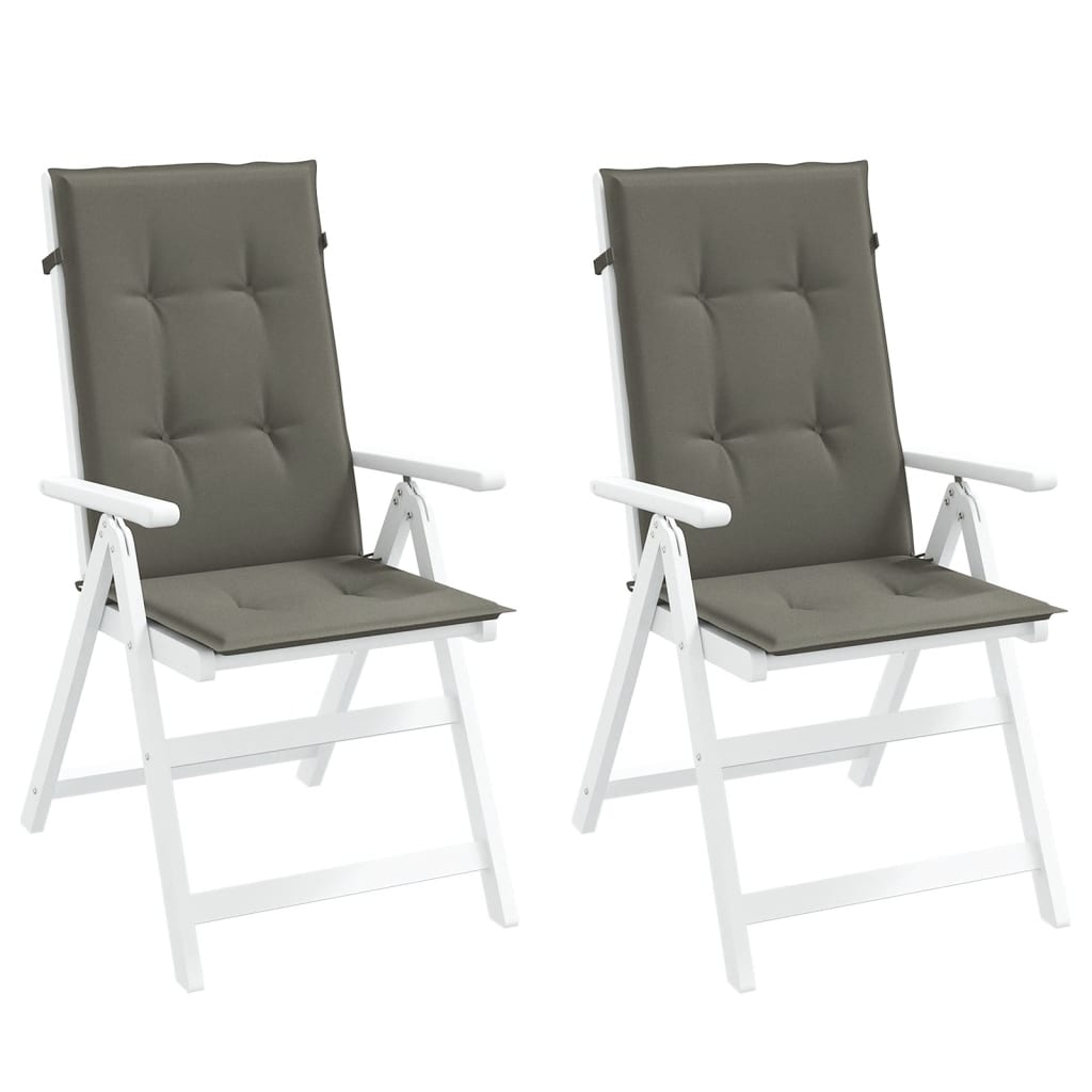 Cuscini Sedia Schiena Alta 2 Grigio Mélange 120x50x4 Tessuto | homemem39