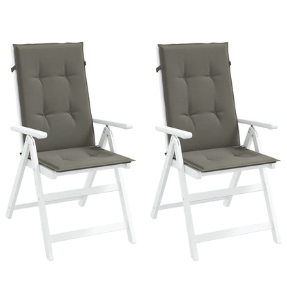 Cuscini Sedia Schiena Alta 2 Grigio Mélange 120x50x4 Tessuto | homemem39