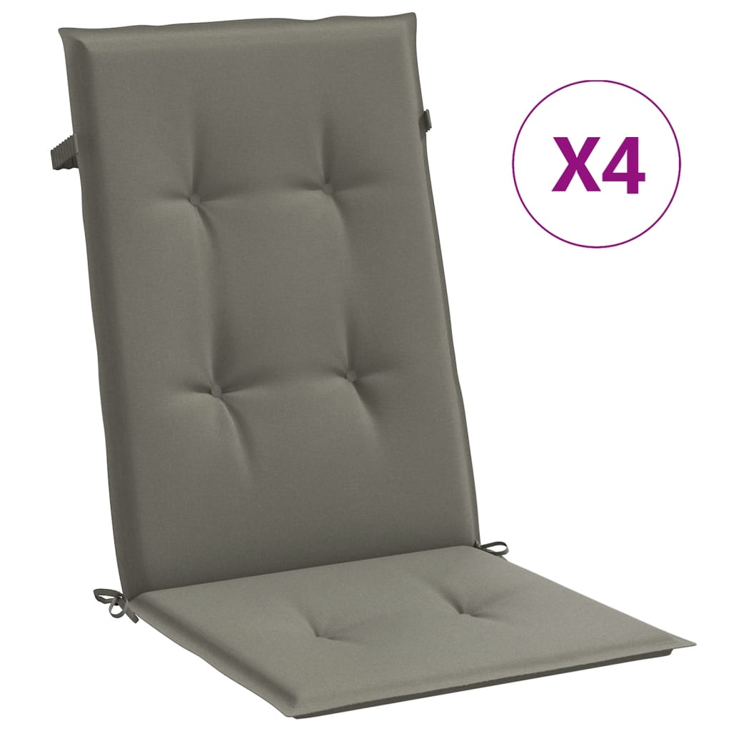 Cuscini Sedia Schiena Alta 4 Grigio Mélange 120x50x4 Tessuto | homemem39
