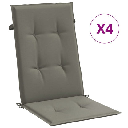 Cuscini Sedia Schiena Alta 4 Grigio Mélange 120x50x4 Tessuto | homemem39
