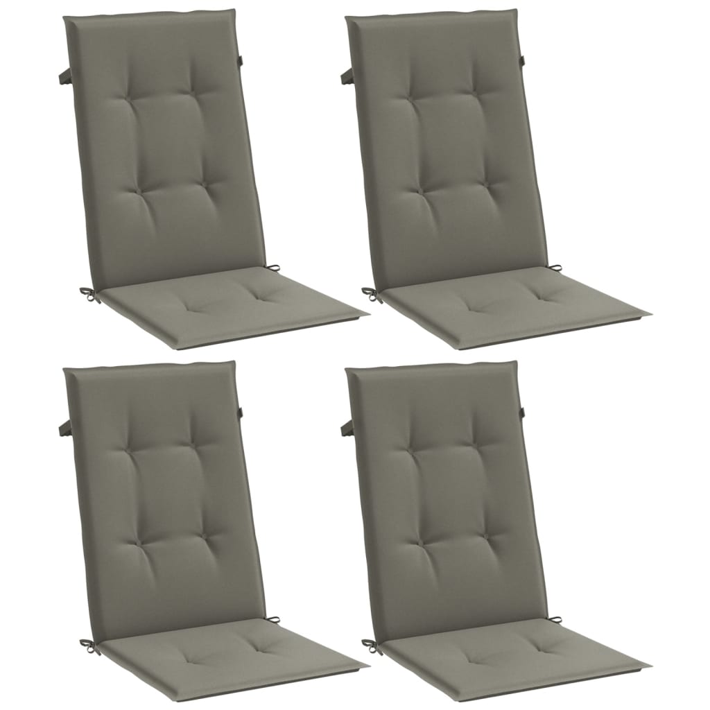 Cuscini Sedia Schiena Alta 4 Grigio Mélange 120x50x4 Tessuto | homemem39