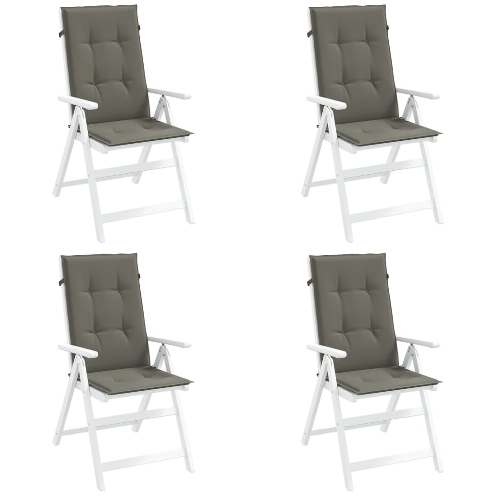 Cuscini Sedia Schiena Alta 4 Grigio Mélange 120x50x4 Tessuto | homemem39