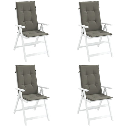 Cuscini Sedia Schiena Alta 4 Grigio Mélange 120x50x4 Tessuto | homemem39