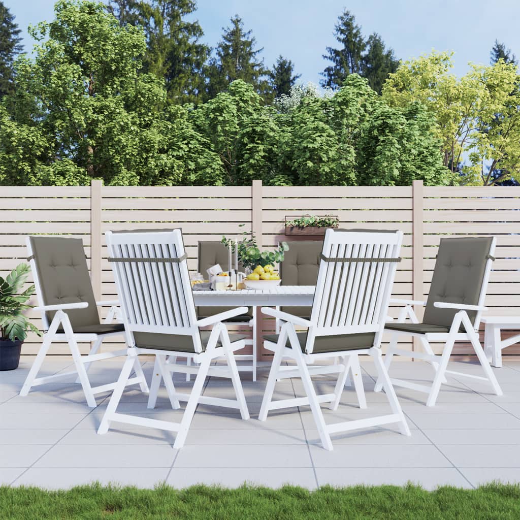 Cuscini Sedia Schiena Alta 6 Grigio Mélange 120x50x4 Tessuto | homemem39
