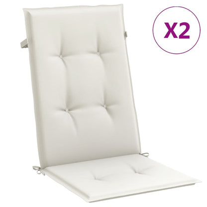 Cuscini Sedia Schiena Alta 2 Crema Mélange 120x50x4 Tessuto | homemem39