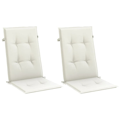 Cuscini Sedia Schiena Alta 2 Crema Mélange 120x50x4 Tessuto | homemem39
