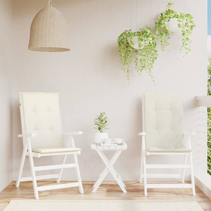 Cuscini Sedia Schiena Alta 2 Crema Mélange 120x50x4 Tessuto | homemem39
