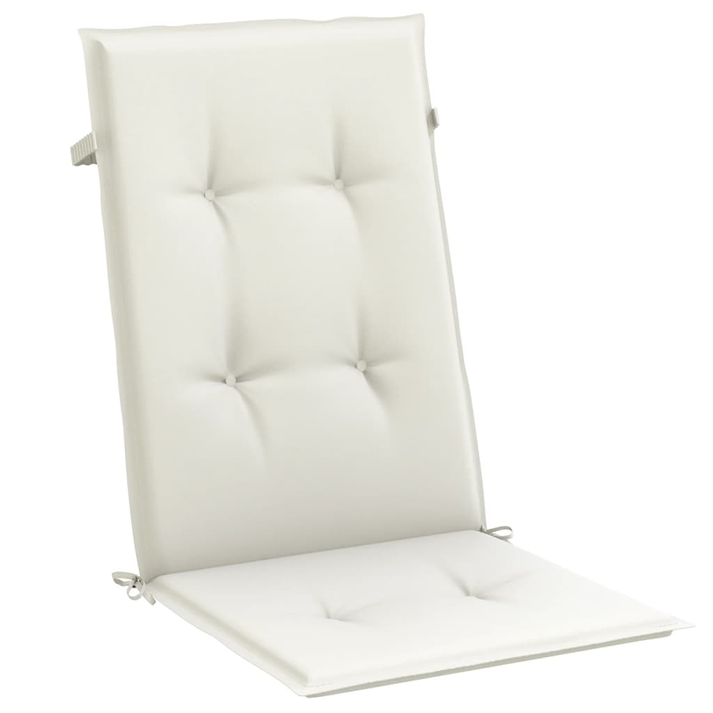 Cuscini Sedia Schiena Alta 2 Crema Mélange 120x50x4 Tessuto | homemem39
