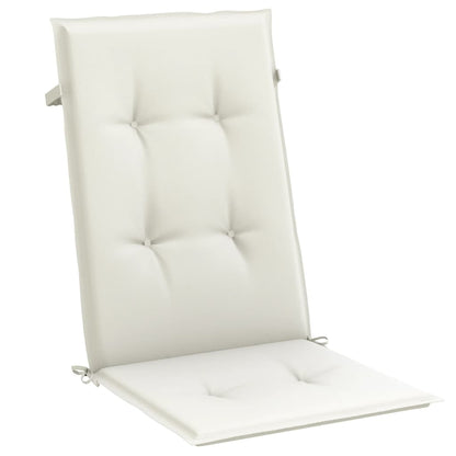 Cuscini Sedia Schiena Alta 2 Crema Mélange 120x50x4 Tessuto | homemem39