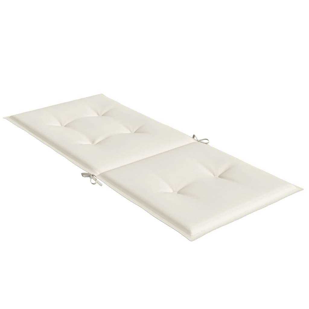 Cuscini Sedia Schiena Alta 2 Crema Mélange 120x50x4 Tessuto | homemem39