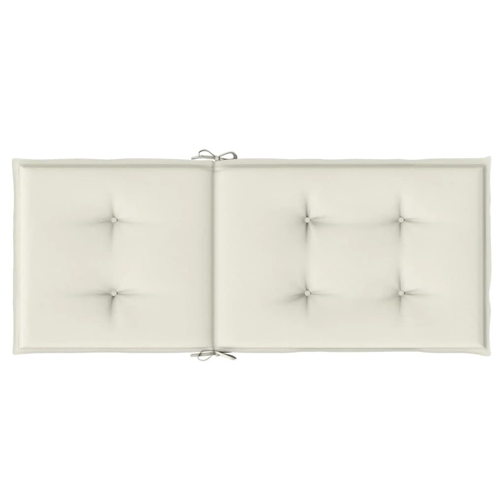 Cuscini Sedia Schiena Alta 2 Crema Mélange 120x50x4 Tessuto | homemem39