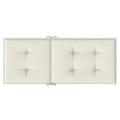 Cuscini Sedia Schiena Alta 2 Crema Mélange 120x50x4 Tessuto | homemem39