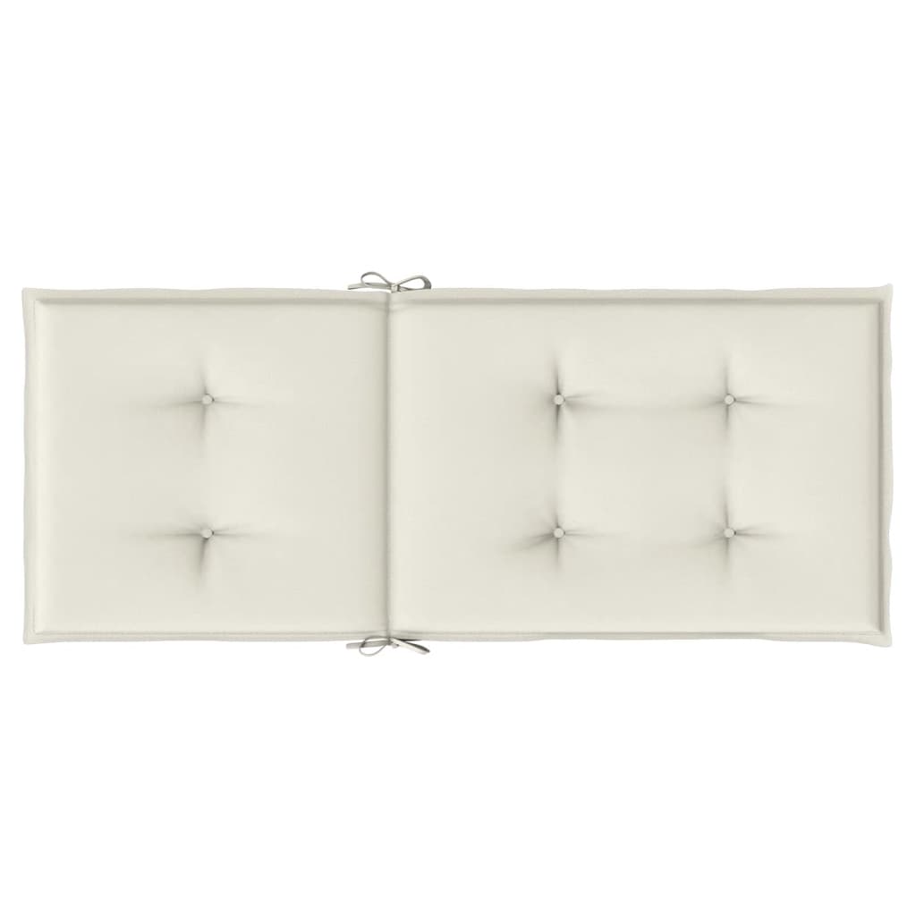 Cuscini Sedia Schiena Alta 4 Crema Mélange 120x50x4 Tessuto - homemem39