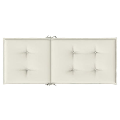 Cuscini Sedia Schiena Alta 4 Crema Mélange 120x50x4 Tessuto - homemem39