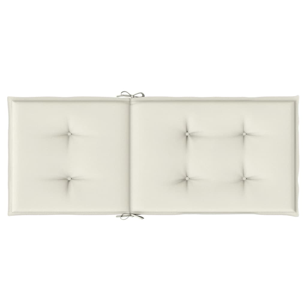 Cuscini Sedia Schiena Alta 6 Crema Mélange 120x50x4 Tessuto - homemem39