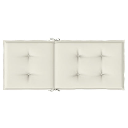 Cuscini Sedia Schiena Alta 6 Crema Mélange 120x50x4 Tessuto - homemem39