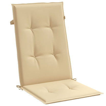 Cuscini Sedia Schiena Alta 4 Beige Mélange 120x50x4 Tessuto | homemem39