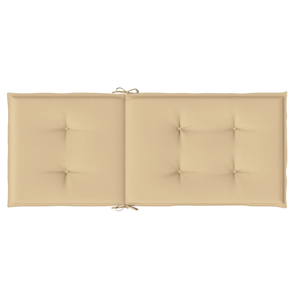 Cuscini Sedia Schiena Alta 4 Beige Mélange 120x50x4 Tessuto | homemem39
