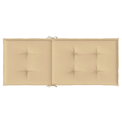 Cuscini Sedia Schiena Alta 4 Beige Mélange 120x50x4 Tessuto | homemem39