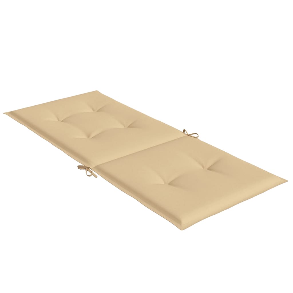 Cuscini Sedia Schiena Alta 6 Beige Mélange 120x50x4 Tessuto - homemem39