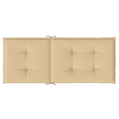 Cuscini Sedia Schiena Alta 6 Beige Mélange 120x50x4 Tessuto - homemem39