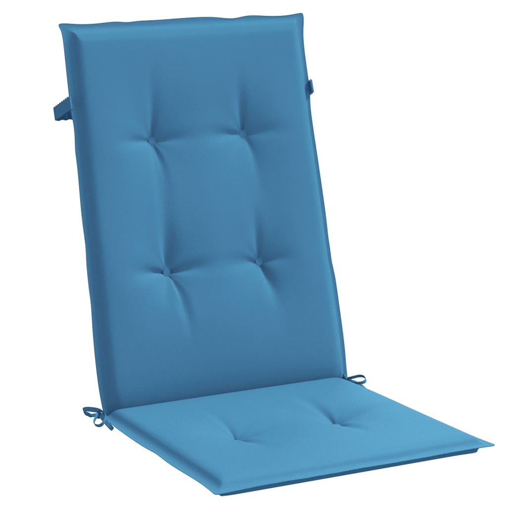 Cuscini Sedia Schiena Alta 2 Blu Mélange 120x50x4 Tessuto | homemem39