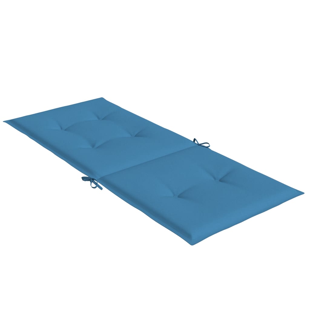 Cuscini Sedia Schiena Alta 6 Blu Mélange 120x50x4 Tessuto | homemem39