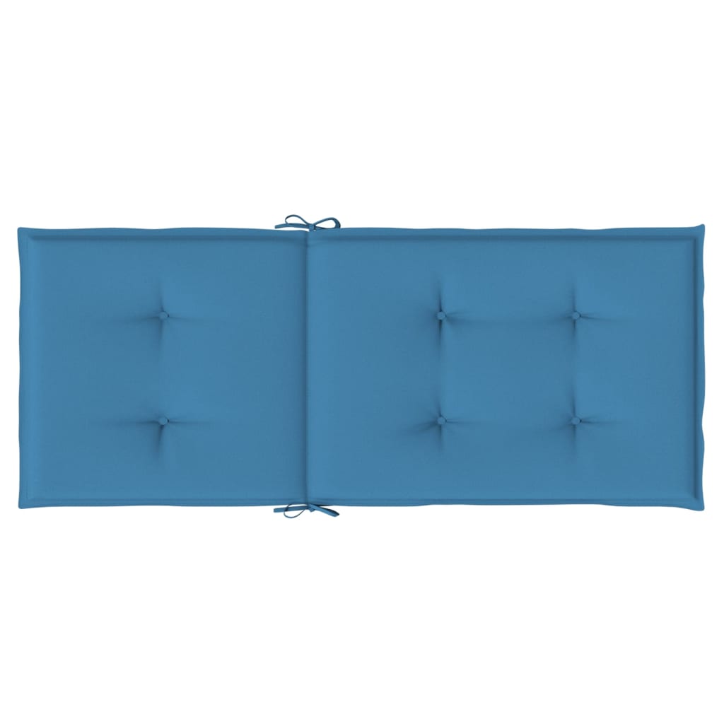 Cuscini Sedia Schiena Alta 6 Blu Mélange 120x50x4 Tessuto | homemem39