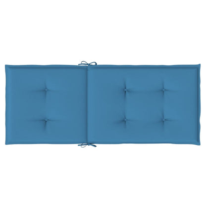 Cuscini Sedia Schiena Alta 6 Blu Mélange 120x50x4 Tessuto | homemem39