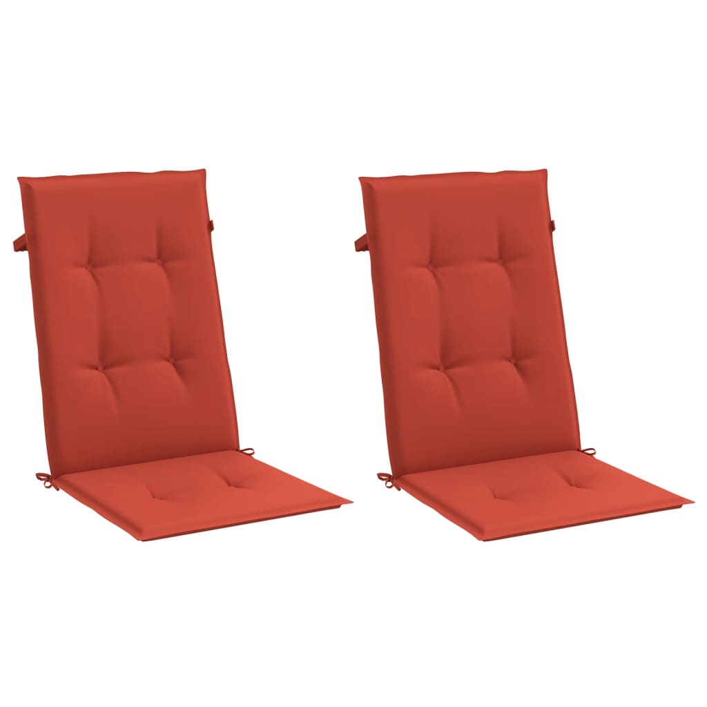 Cuscini Sedia Schiena Alta 2 Rosso Mélange 120x50x4 Tessuto | homemem39