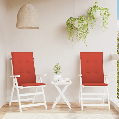 Cuscini Sedia Schiena Alta 2 Rosso Mélange 120x50x4 Tessuto | homemem39