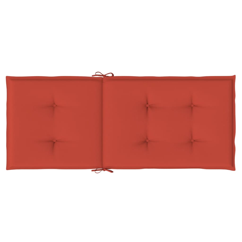 Cuscini Sedia Schiena Alta 2 Rosso Mélange 120x50x4 Tessuto | homemem39