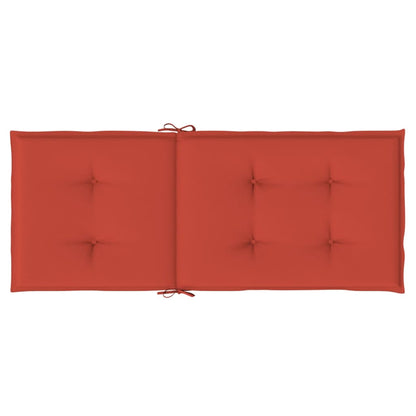 Cuscini Sedia Schiena Alta 2 Rosso Mélange 120x50x4 Tessuto | homemem39