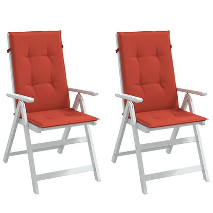 Cuscini Sedia Schiena Alta 2 Rosso Mélange 120x50x4 Tessuto | homemem39