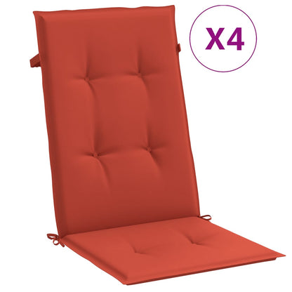 Cuscini Sedia Schiena Alta 4 Rosso Mélange 120x50x4 Tessuto | homemem39