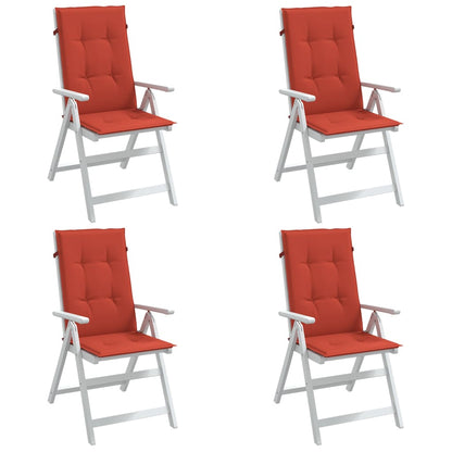 Cuscini Sedia Schiena Alta 4 Rosso Mélange 120x50x4 Tessuto | homemem39