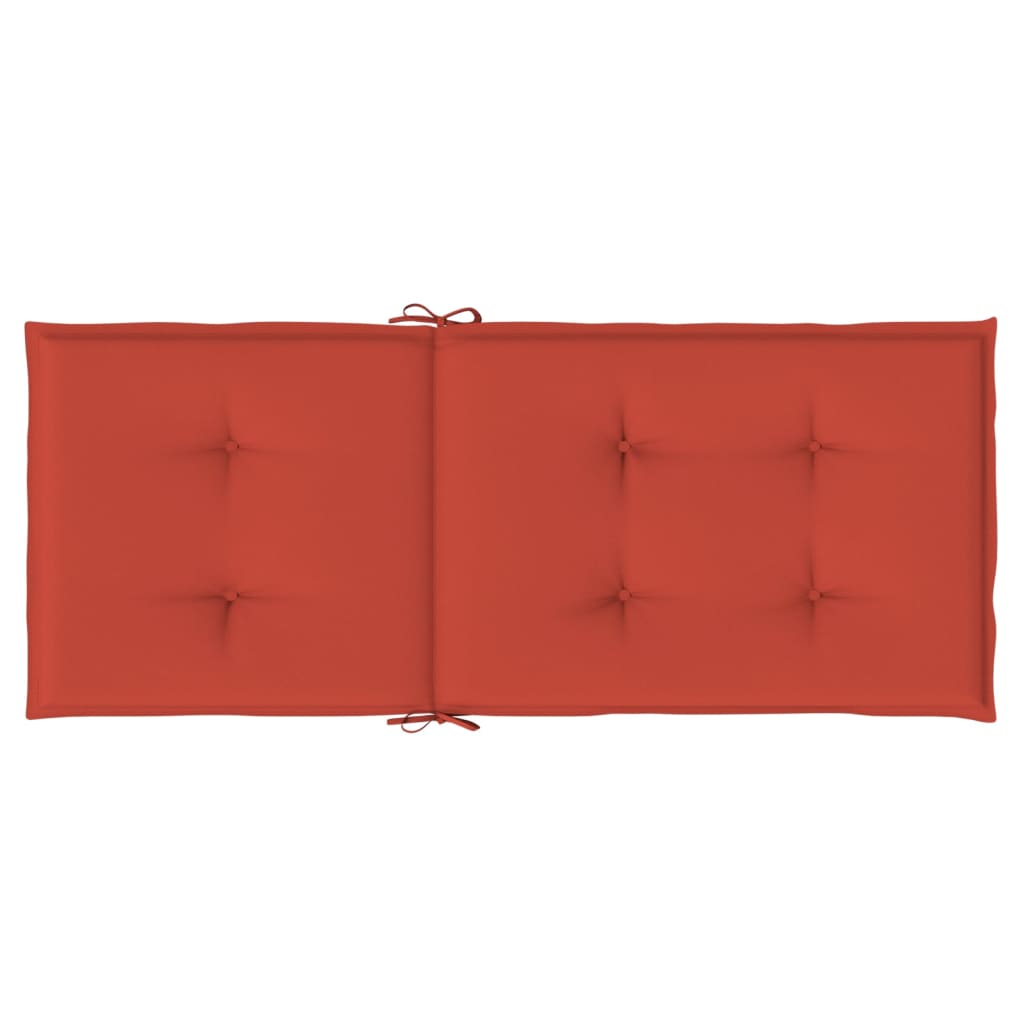 Cuscini Sedia Schiena Alta 6 Rosso Mélange 120x50x4 Tessuto | homemem39