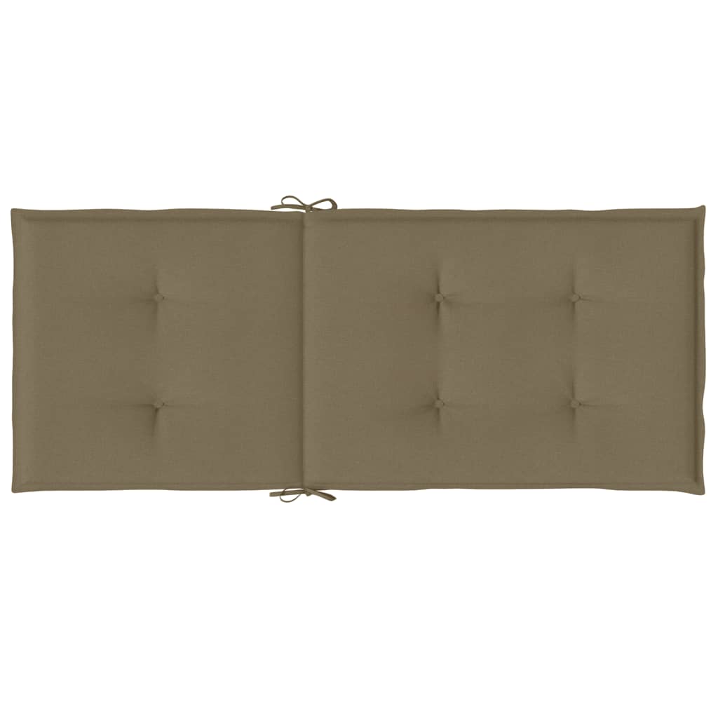 Cuscini Sedia Schiena Alta 2 Tortora Mélange 120x50x4 Tessuto | homemem39