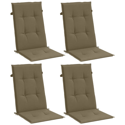 Cuscini Sedia Schiena Alta 4 Tortora Mélange 120x50x4 Tessuto | homemem39