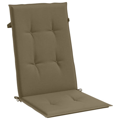 Cuscini Sedia Schiena Alta 4 Tortora Mélange 120x50x4 Tessuto | homemem39