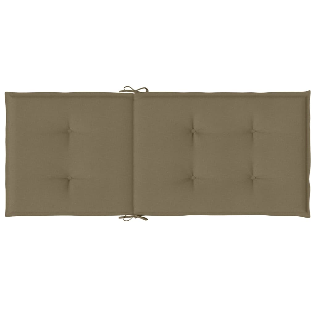 Cuscini Sedia Schiena Alta 4 Tortora Mélange 120x50x4 Tessuto | homemem39