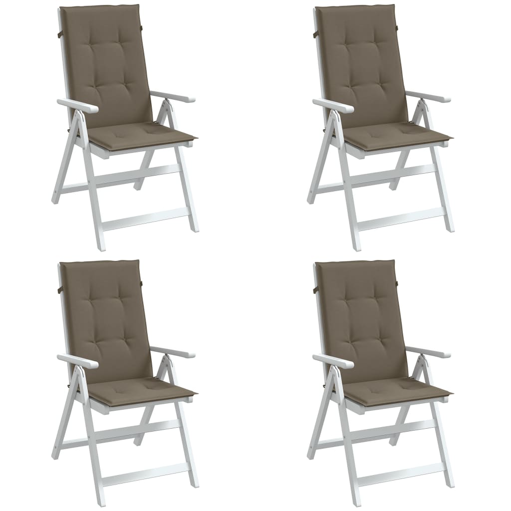 Cuscini Sedia Schiena Alta 4 Tortora Mélange 120x50x4 Tessuto | homemem39